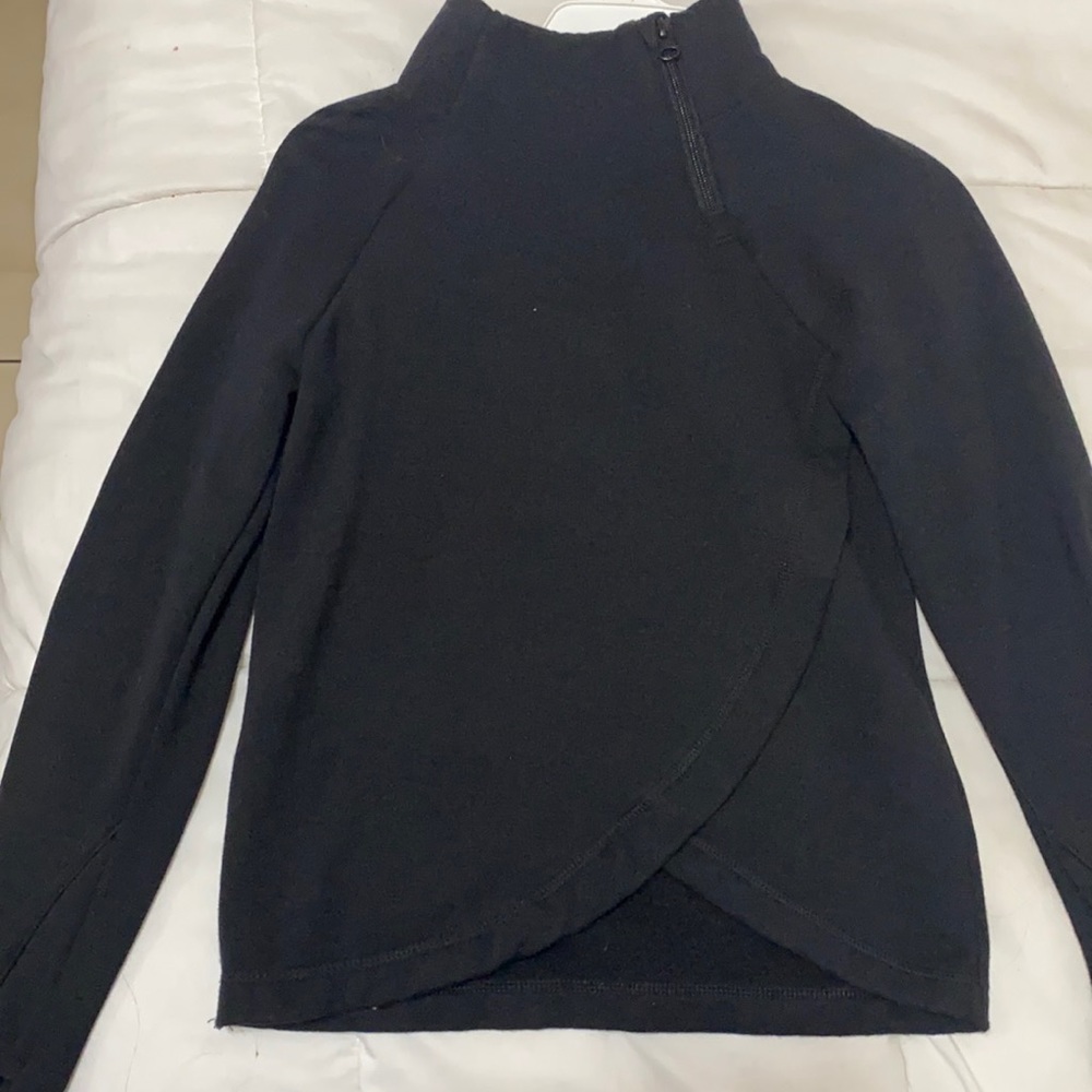 Kids black jacket with mini zipper